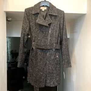 Michael Kors Asymmetrical Wool-Blend Coat